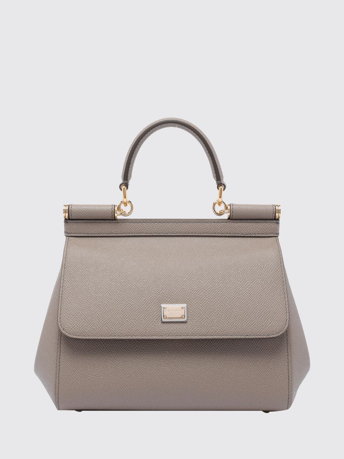 DOLCE & GABBANA Sicily Mini Handbag in Grained Calfskin Leather
