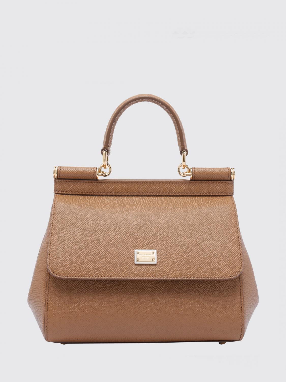 DOLCE & GABBANA Sicily Mini-Handtasche aus genarbtem Kalbsleder