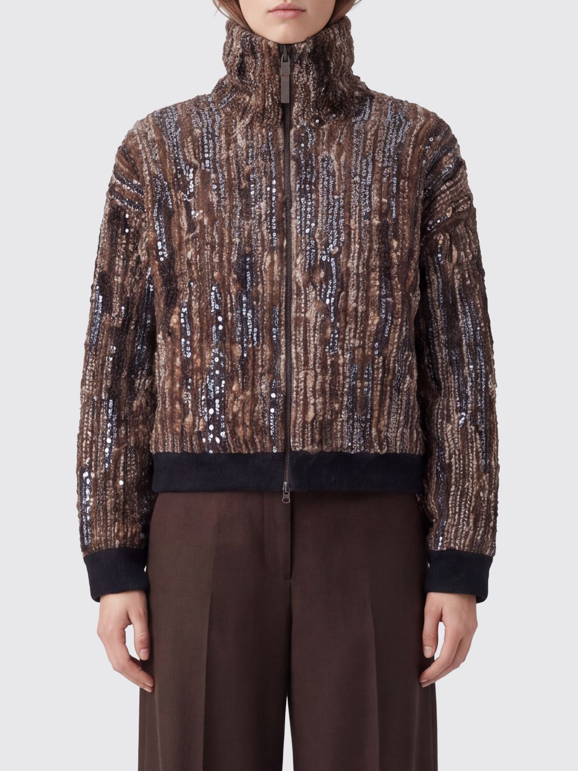 BRUNELLO CUCINELLI Sweater Woman color Brown