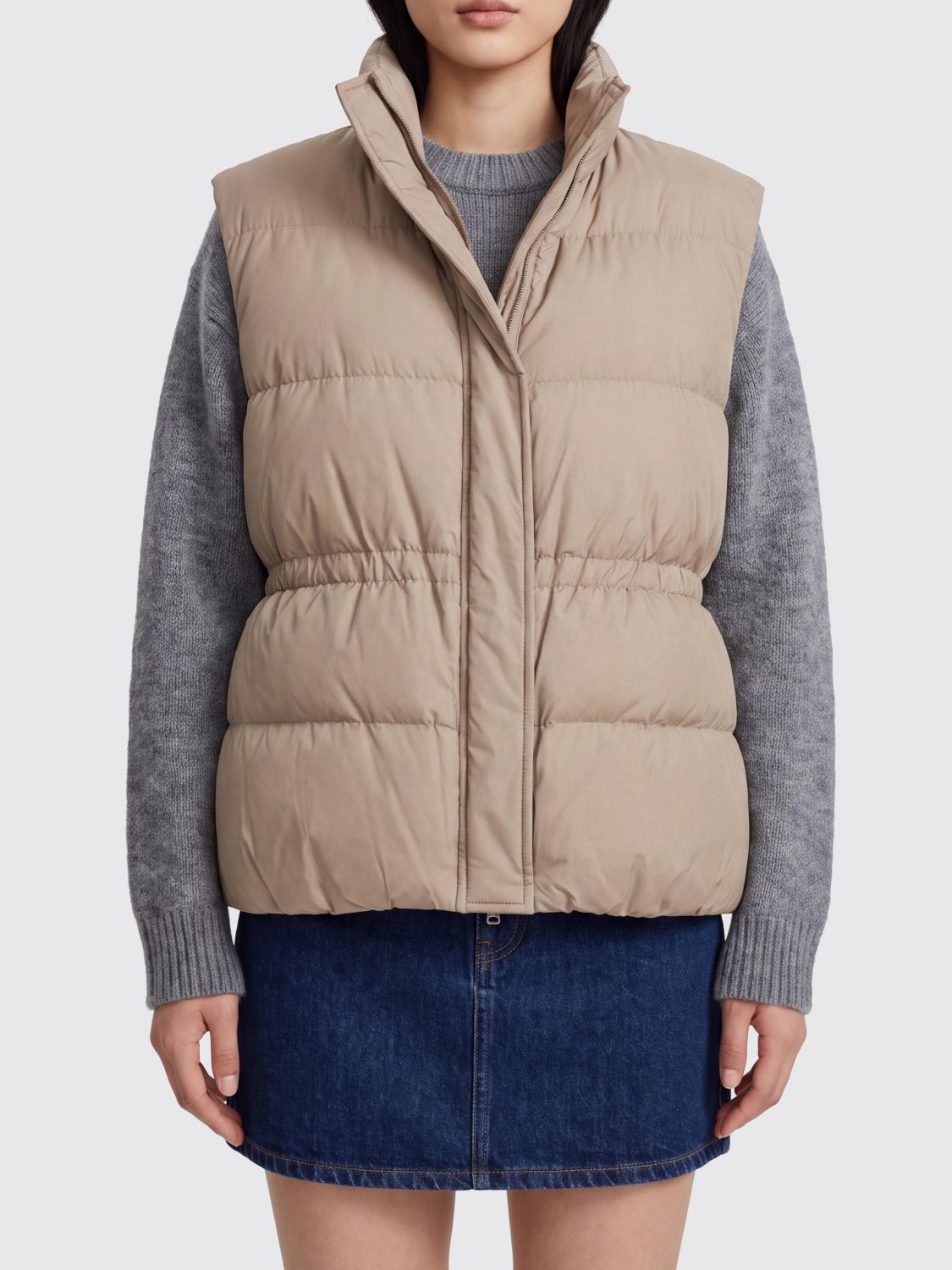 BRUNELLO CUCINELLI Water-Repellent Quilted Technical Vest with High Neck
