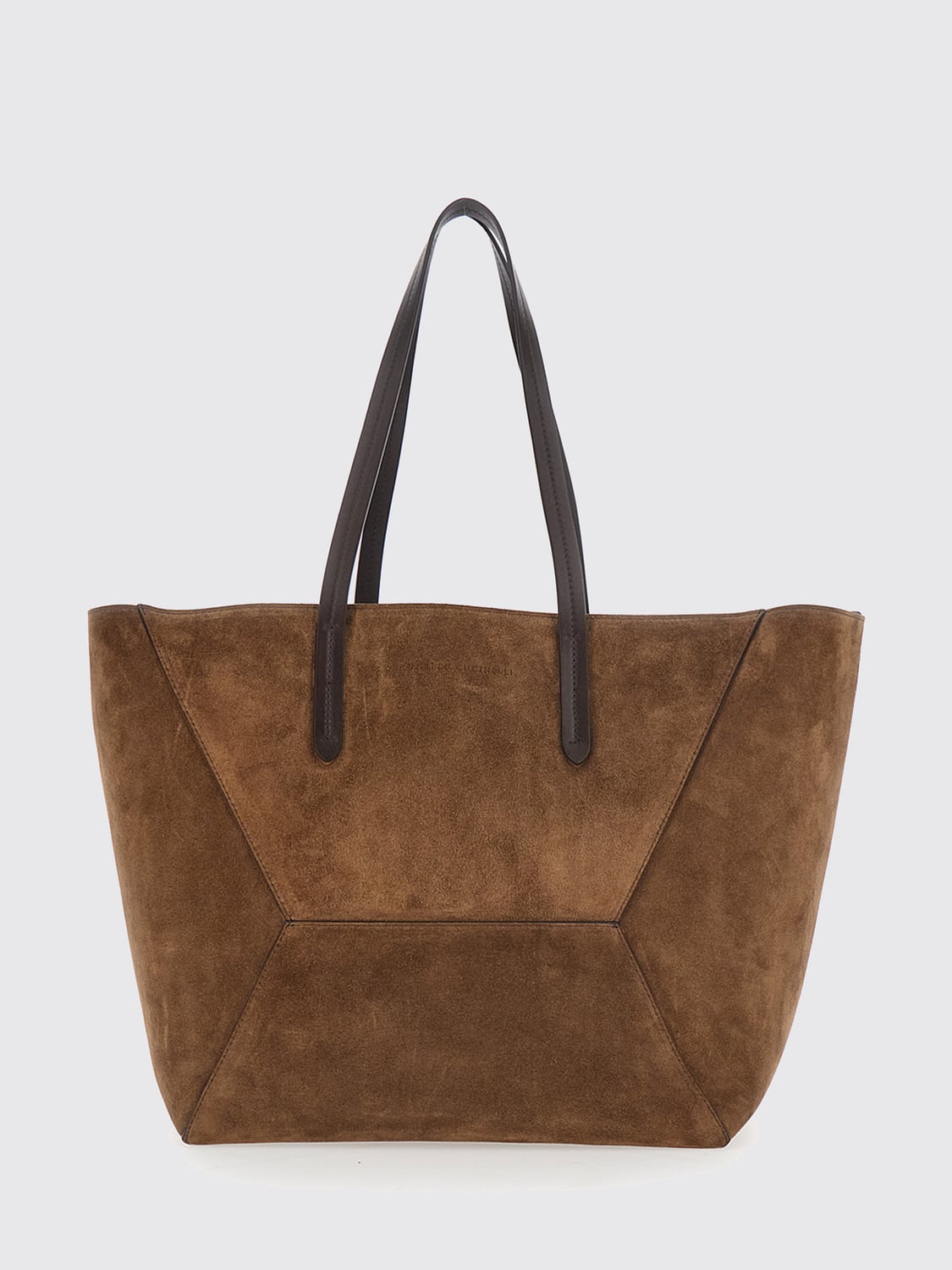 BRUNELLO CUCINELLI BC Duo Suede Tote Bag with Monili Embellishment
