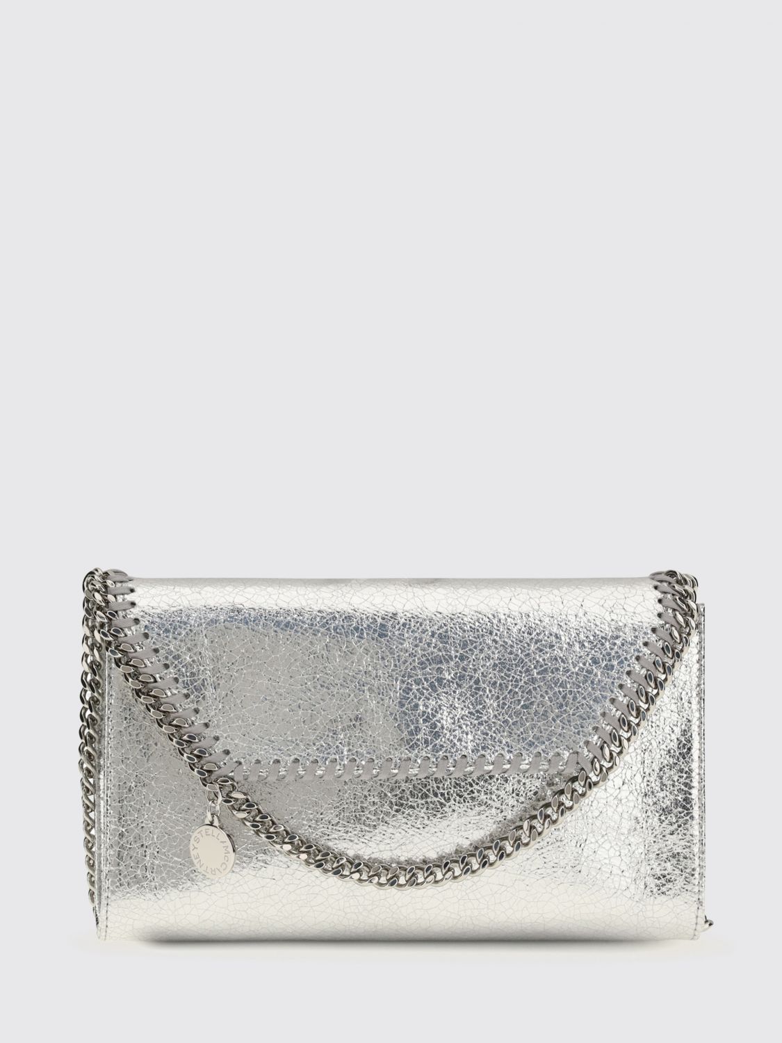 STELLA MCCARTNEY Borsa Falabella Wallet on Chain in pelle sintetica effetto cracklé