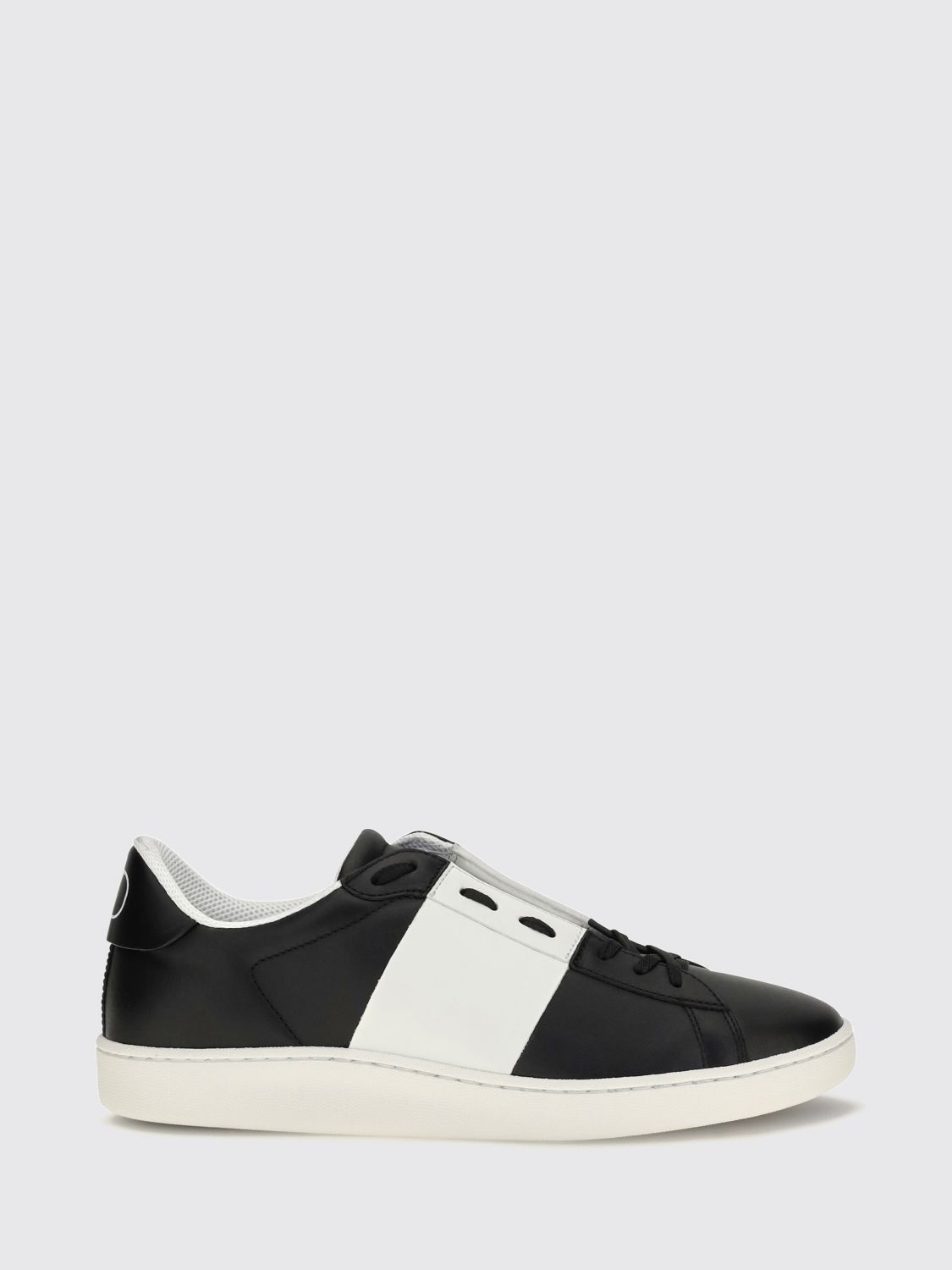 VALENTINO GARAVANI Open Calf Leather Sneakers with VLogo Signature