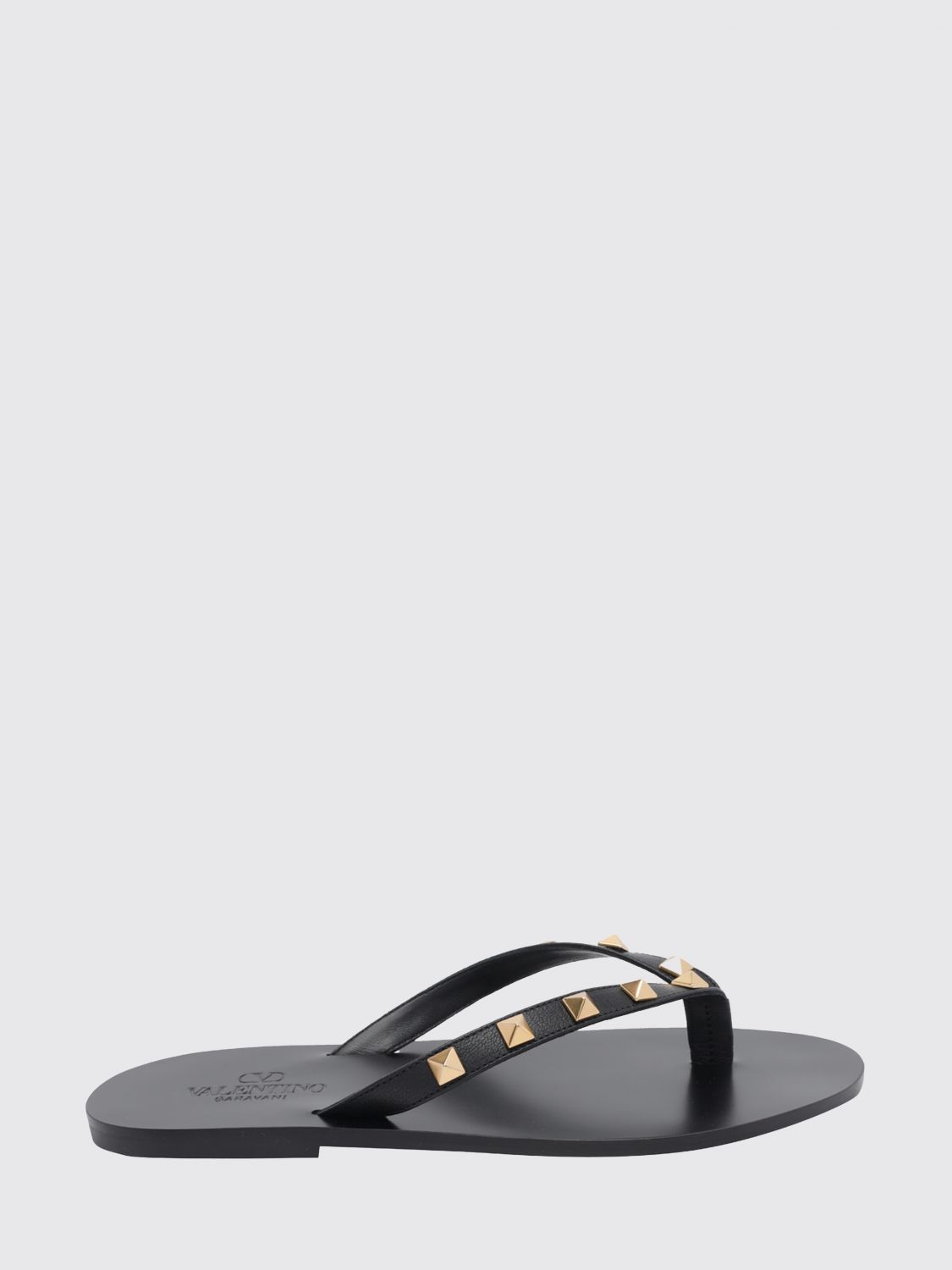 VALENTINO GARAVANI Sandali infradito Rockstud in pelle di vitello con borchie