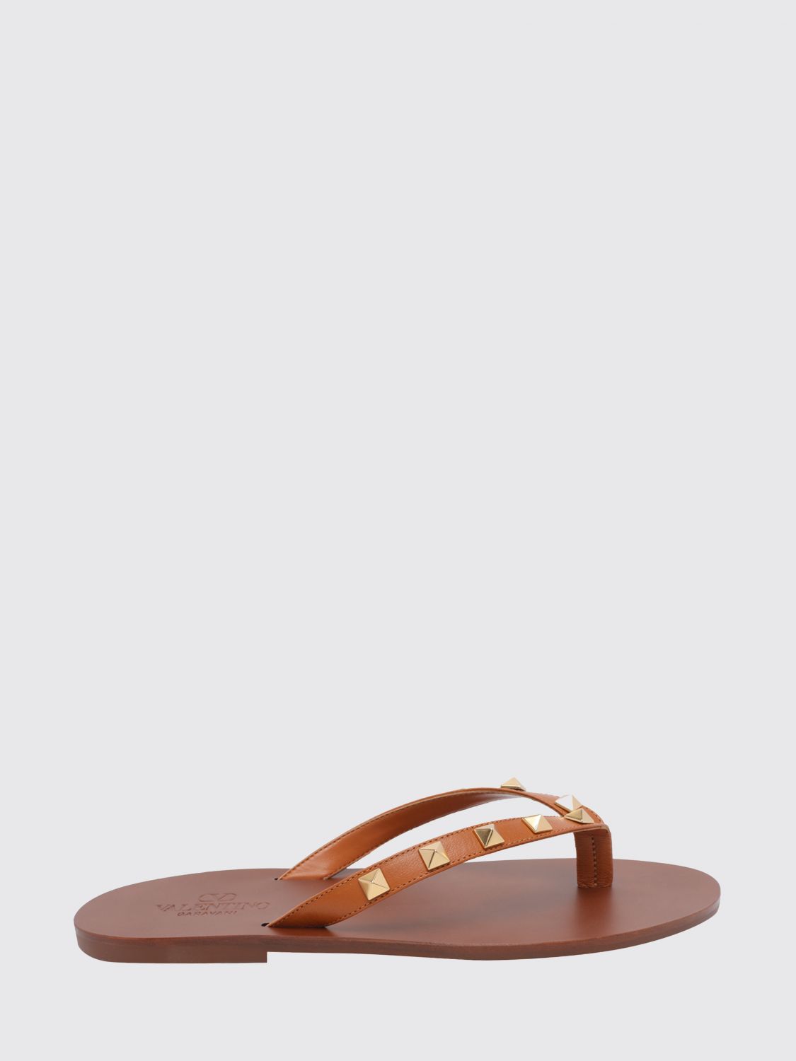 VALENTINO GARAVANI Sandali infradito Rockstud in pelle di vitello con borchie