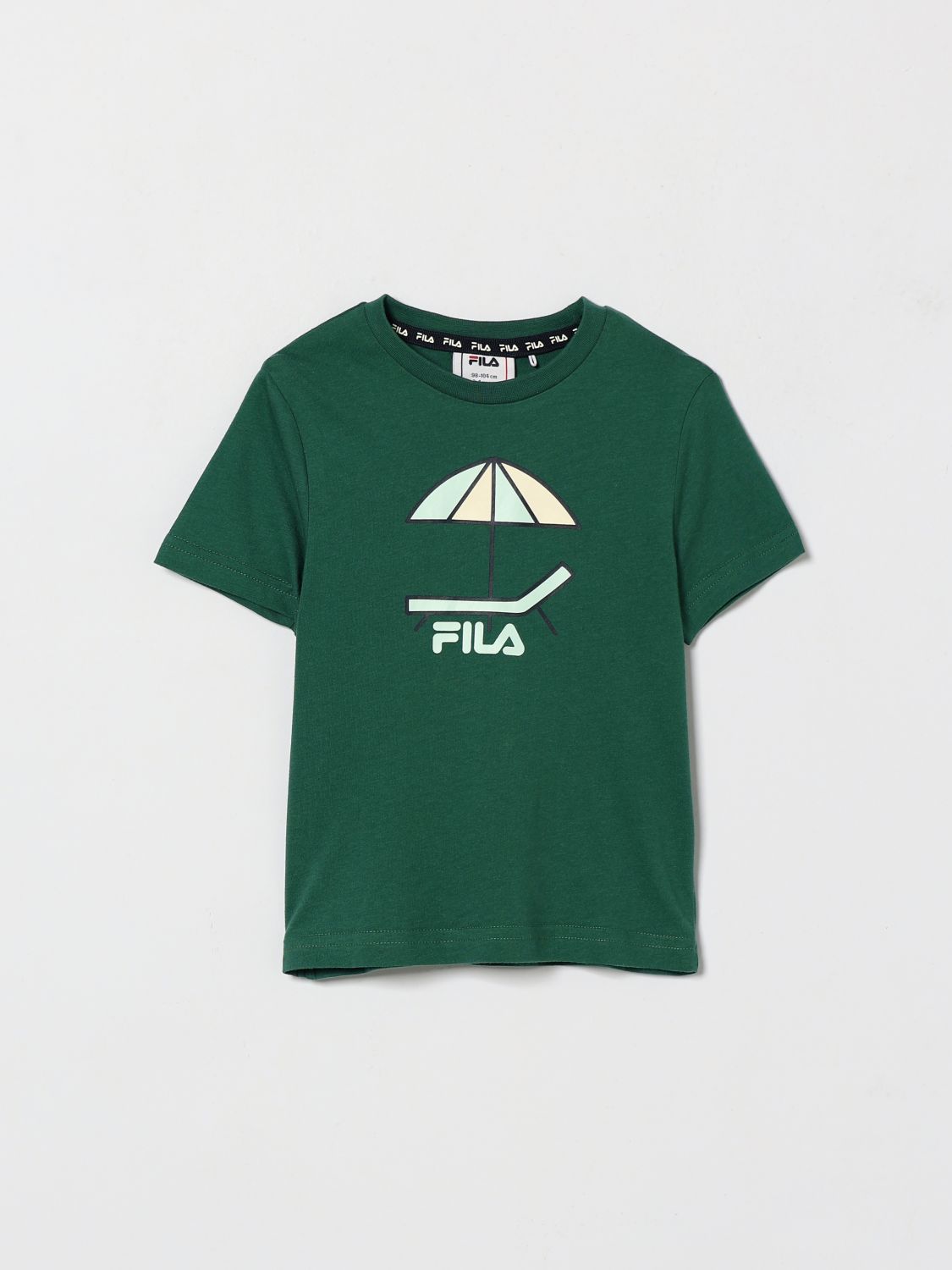 FILA T-shirt Crespina da bambino in cotone con stampa grafica e logo