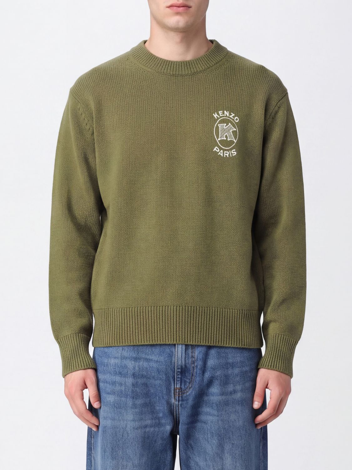 KENZO Sweater Men color Kaki