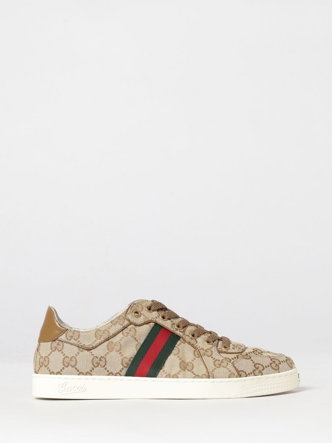 GUCCI Sneakers Stretch in tessuto monogram GG con dettaglio a righe