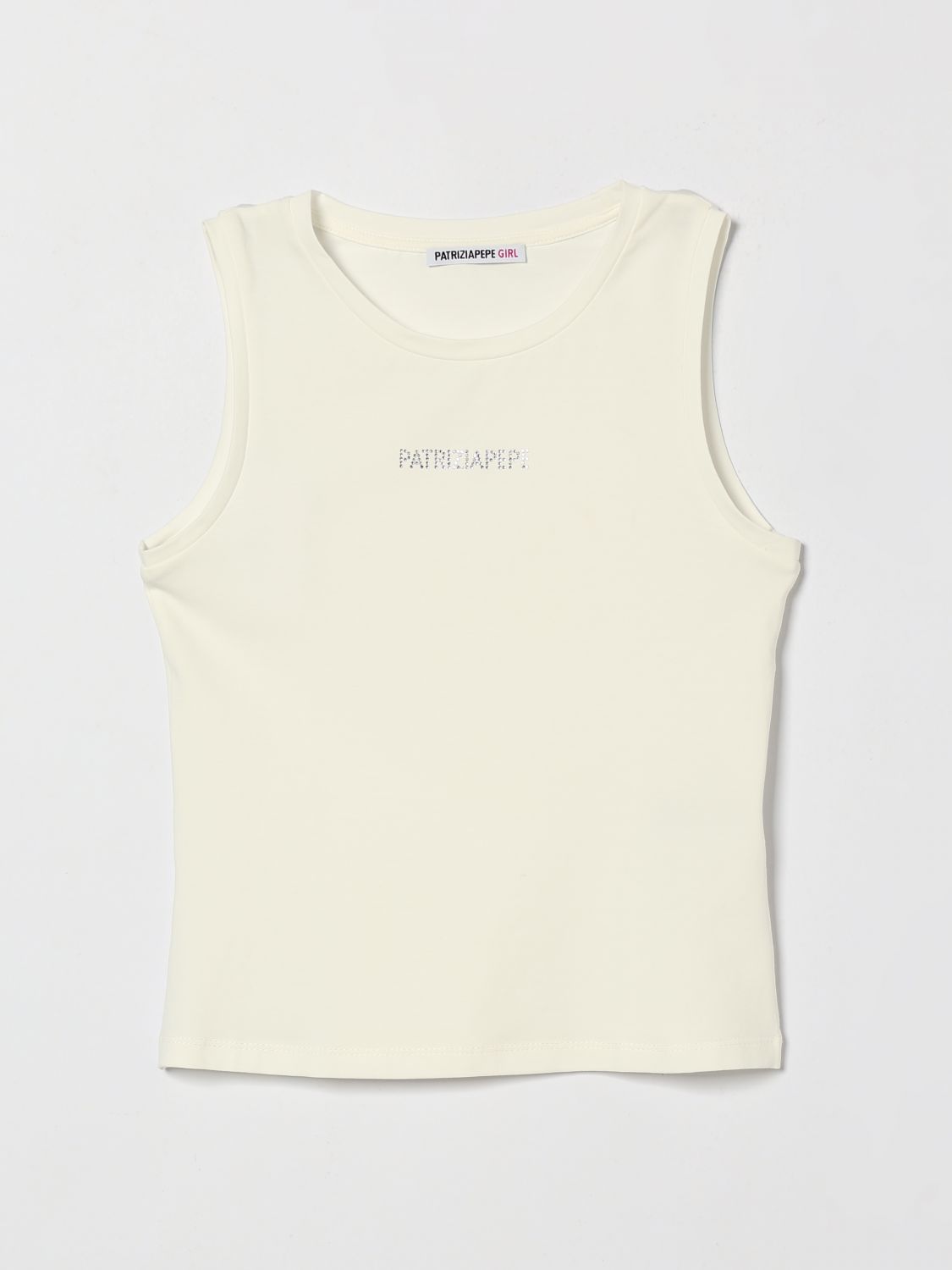 PATRIZIA PEPE Baumwoll-Tanktop für Mädchen mit Kontrast-Logo