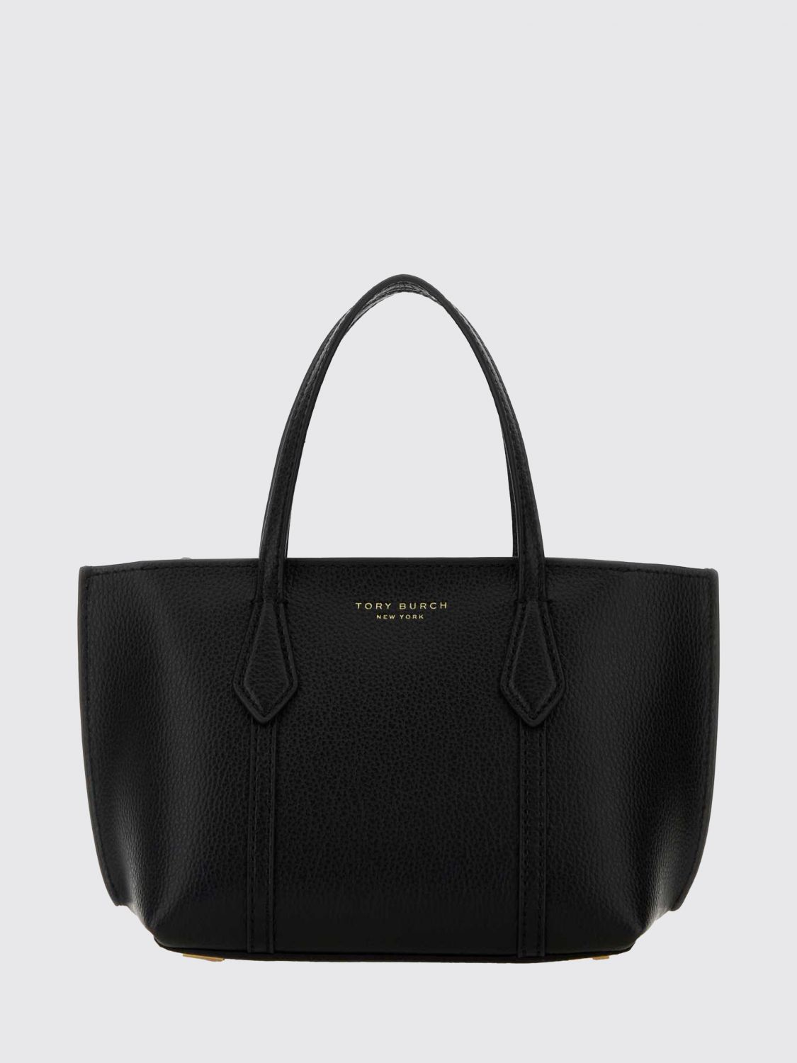 TORY BURCH Perry Small Grained Leather Tote Bag with Removable Strap　TORY BURCH ペリー スモール グレイン レザー トートバッグ 取り外し可能なストラップ付き TORY