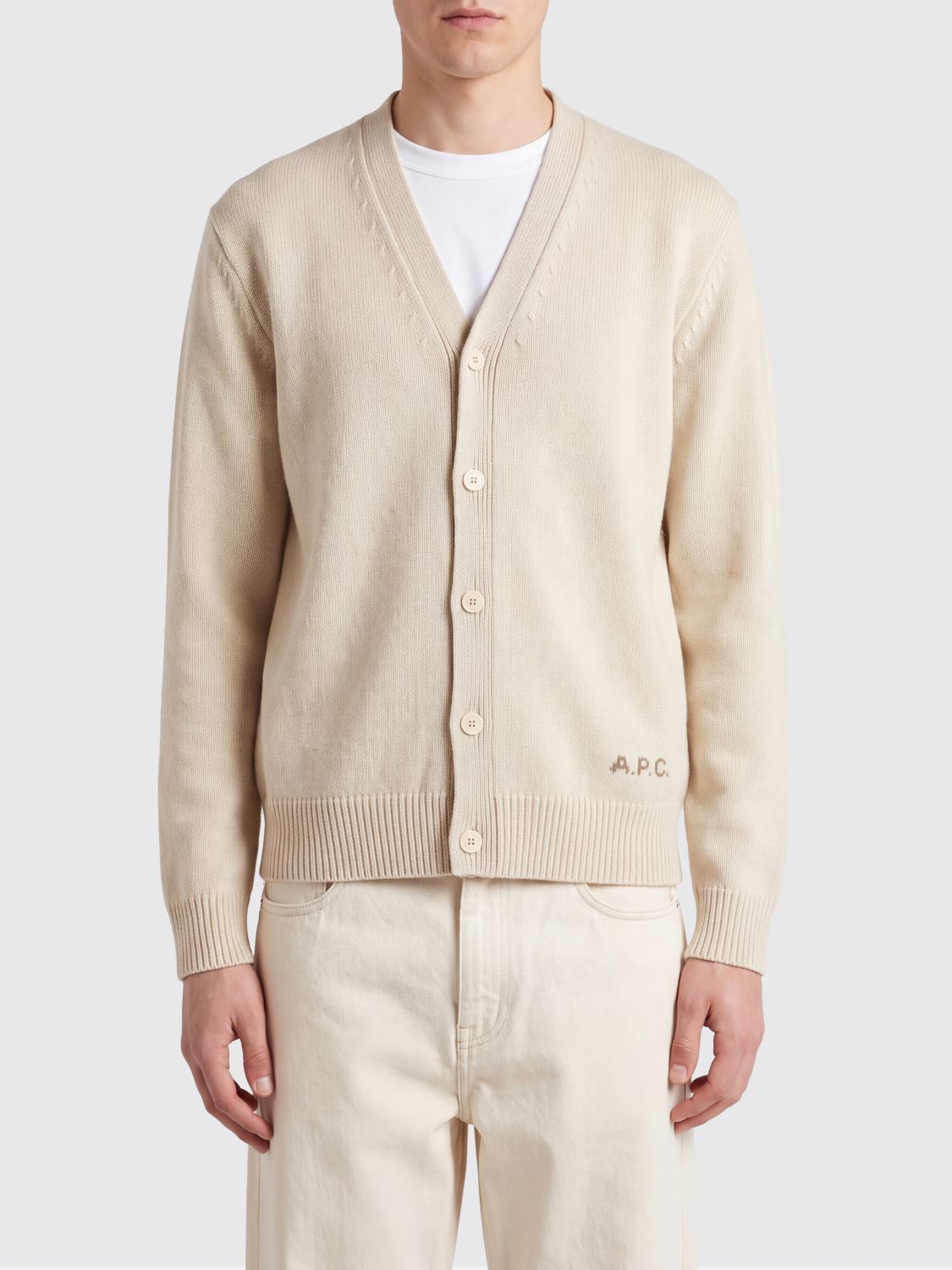 A. P.C. Maglia Uomo colore Ecru