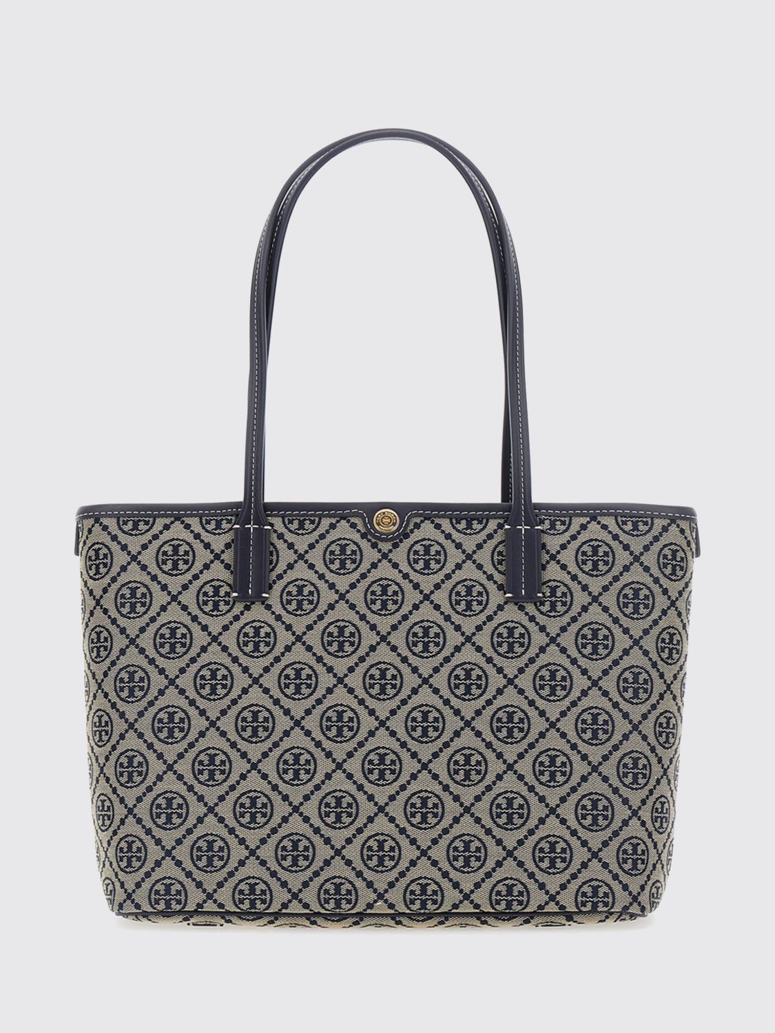 TORY BURCH T Monogram Small Cotton Tote Bag with Double T Logo TORY