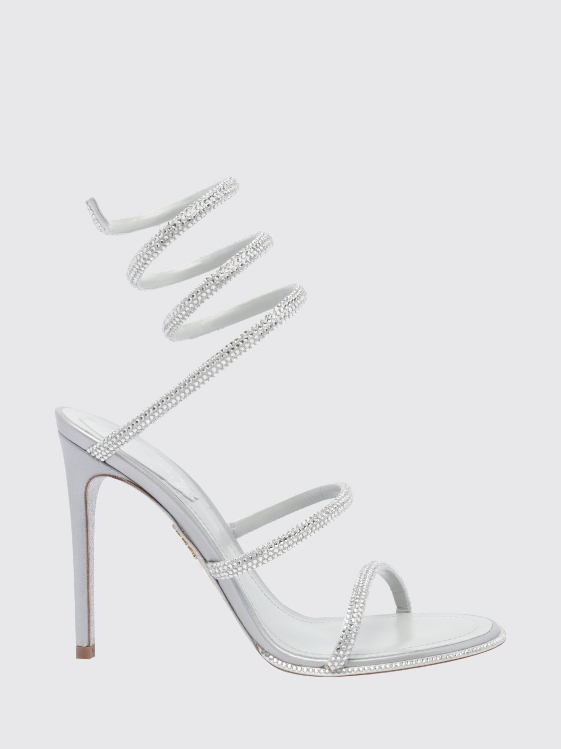 RENE CAOVILLA Cleo Crystal-Embellished Spiral Strap High-Heeled Sandals