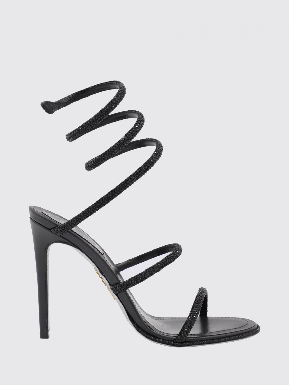 RENE CAOVILLA Cleo Sandalen von mit hohem Absatz und kristallverziertem Spiralriemen