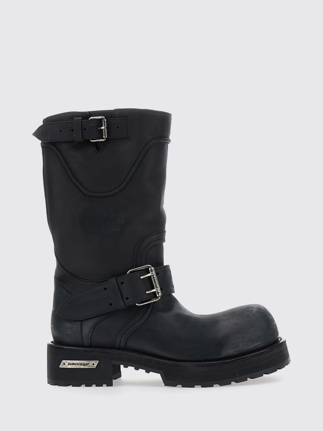 BALENCIAGA Stivali Venom in pelle con fibbie