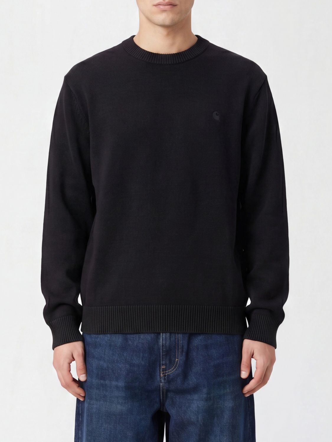 CARHARTT WIP Maglia girocollo in cotone con logo ricamato