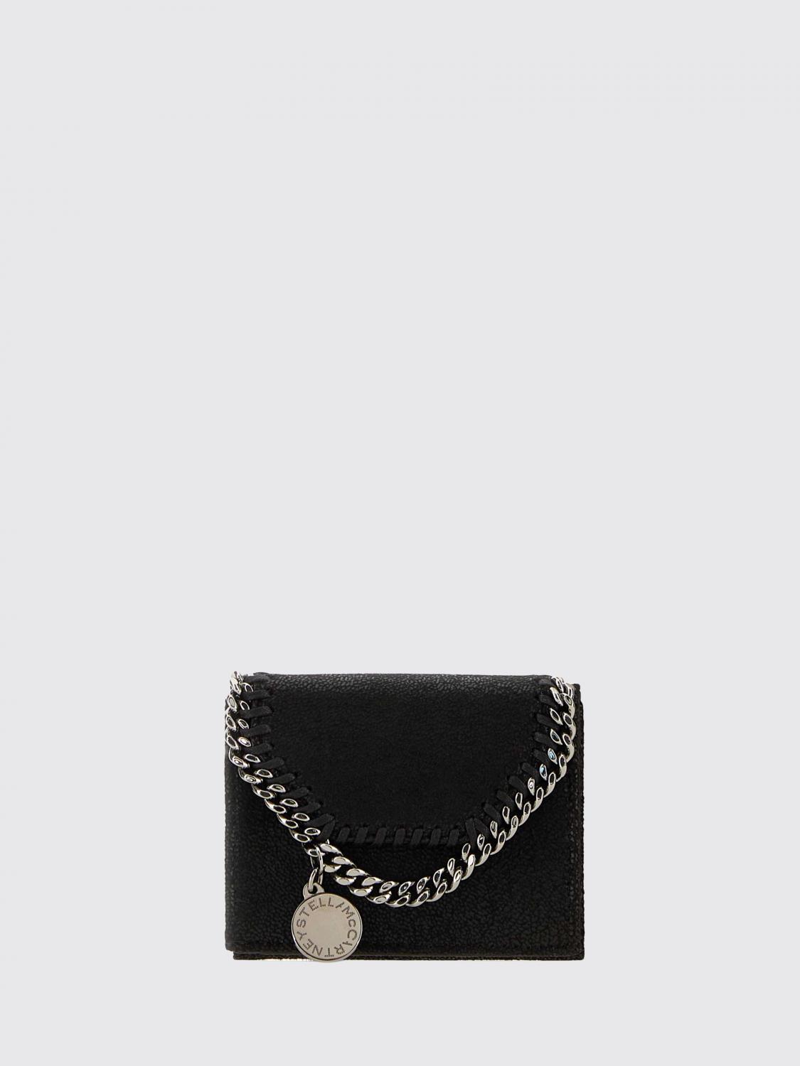 STELLA MCCARTNEY Portafoglio tri-fold Falabella in Eco Alter Mat con catena