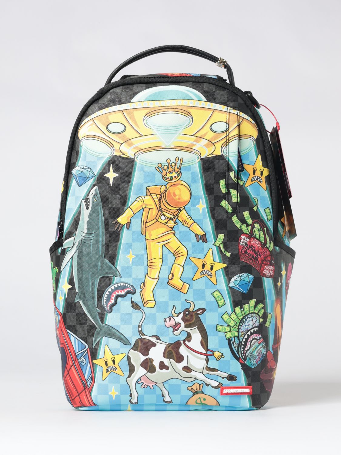 SPRAYGROUND Boy's Space Warped RMX Backpack with Graphic Print