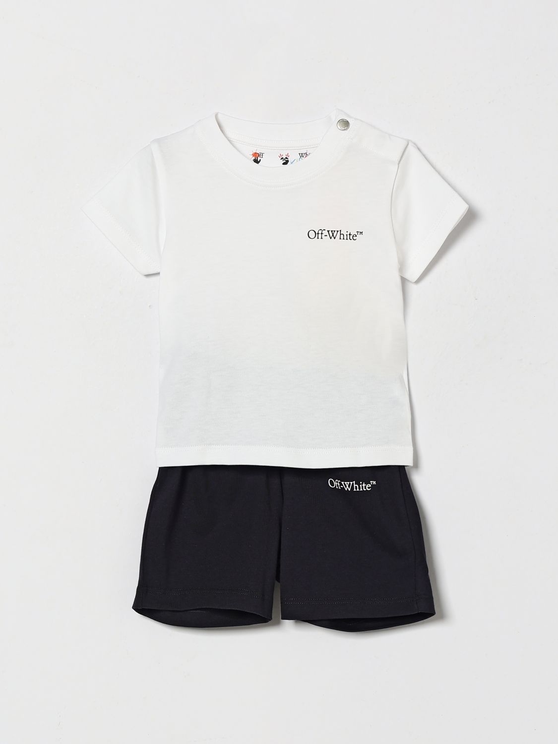 Off-White Kids Boy's 2-Piece Cotton T-Shirt and Shorts Set with Arrow Logo