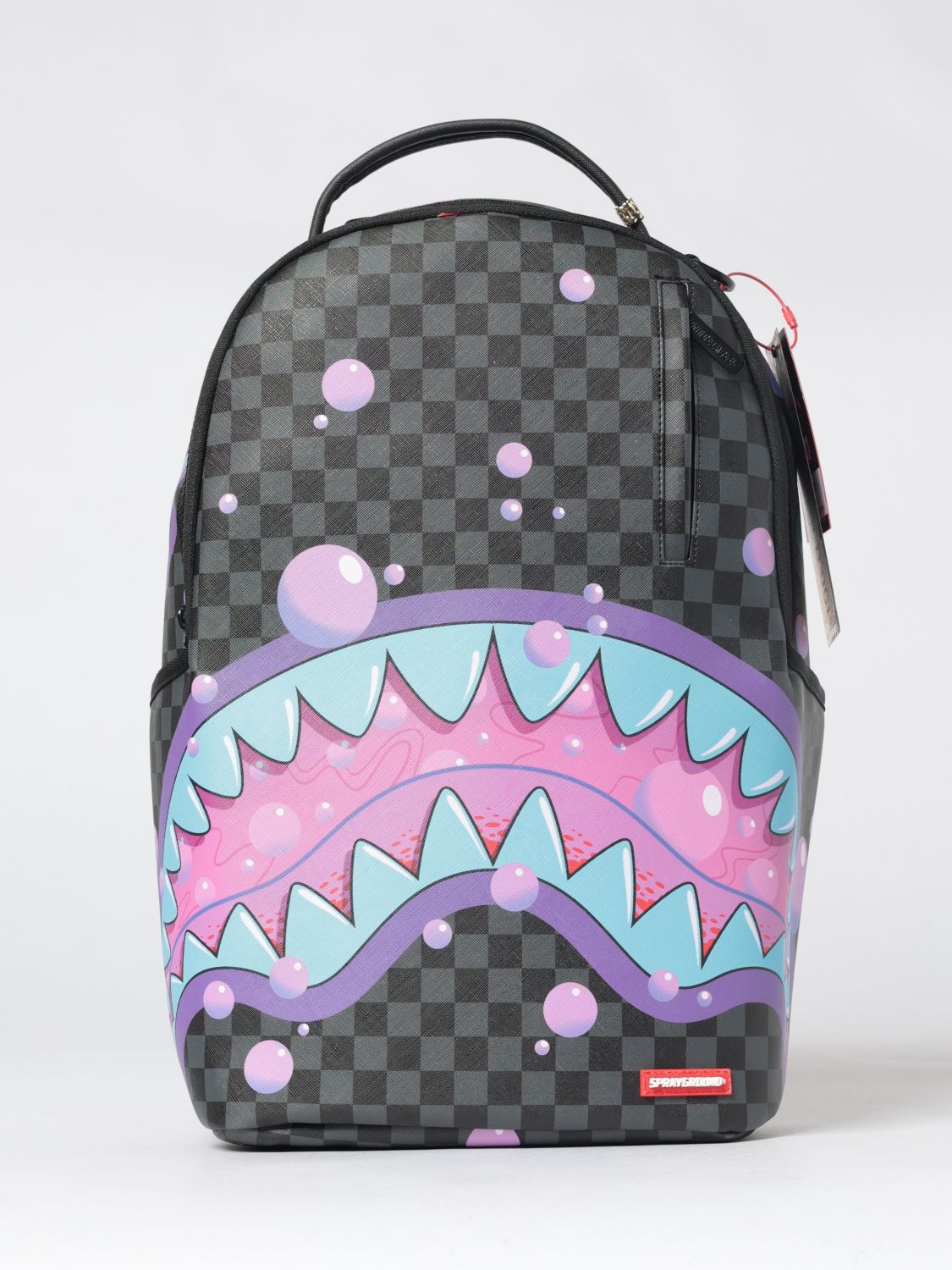 SPRAYGROUND Boy's Purple Slime Takeover Checkered Backpack