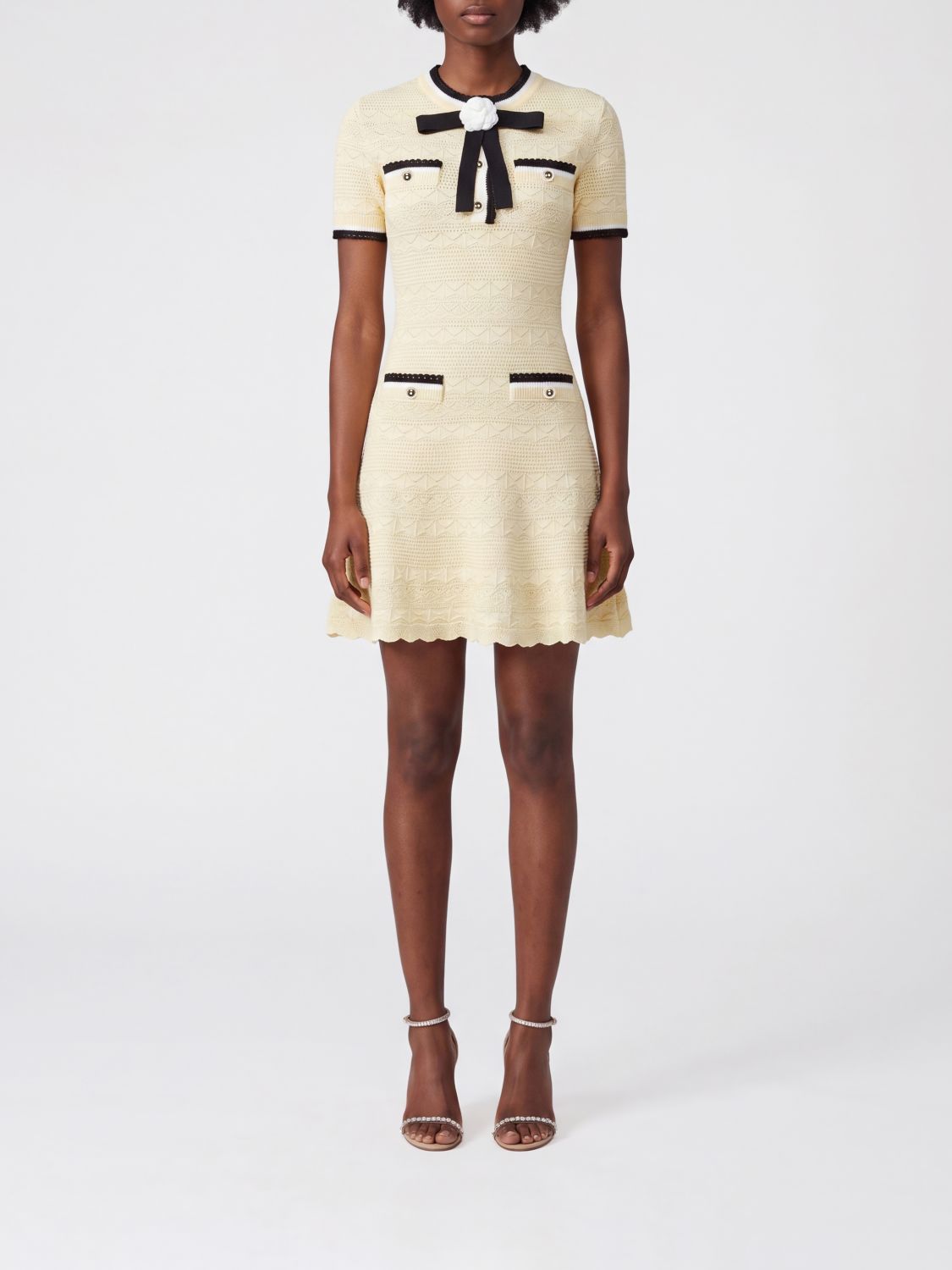 SELF-PORTRAIT Dress Woman color Yellow
