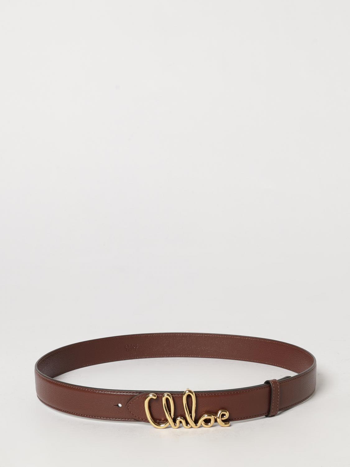 Chloé Iconic Smooth Calfskin Belt with C Logo Buckle