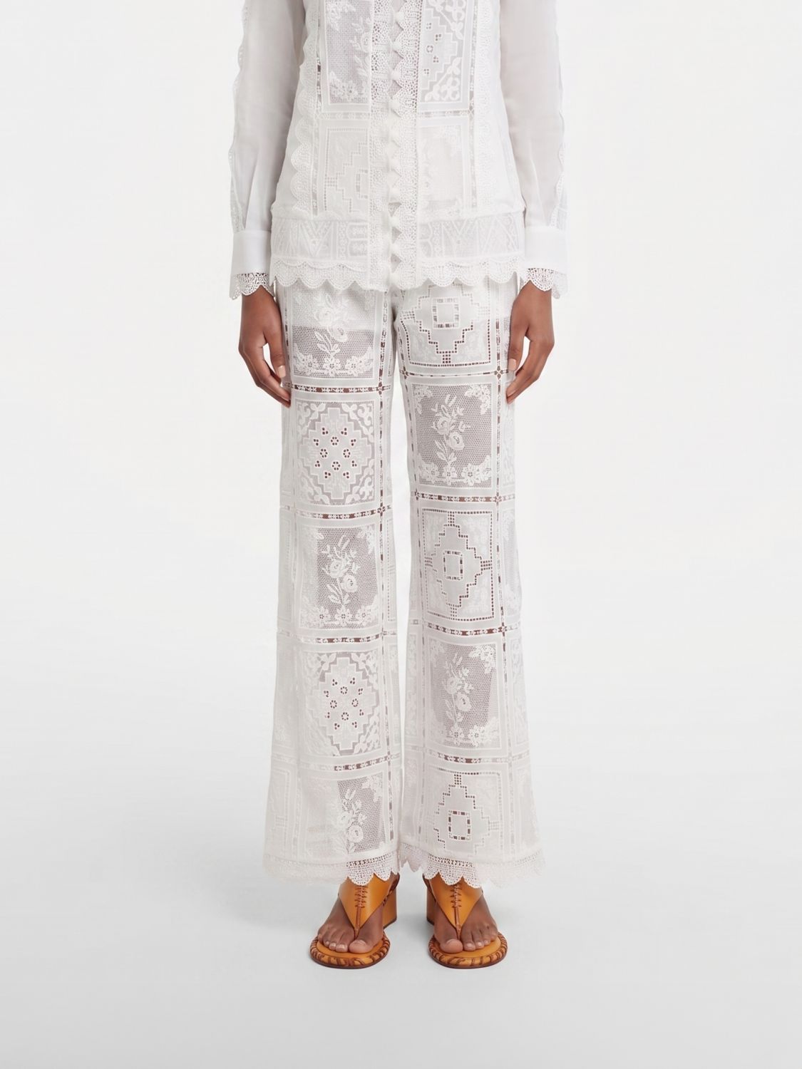 ZIMMERMANN Pants Woman color Ivory