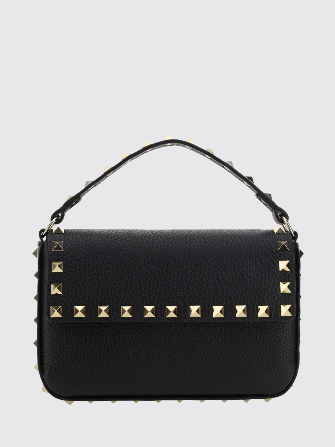 VALENTINO GARAVANI Borsa a mano mini Rockstud in pelle di vitello con borchie