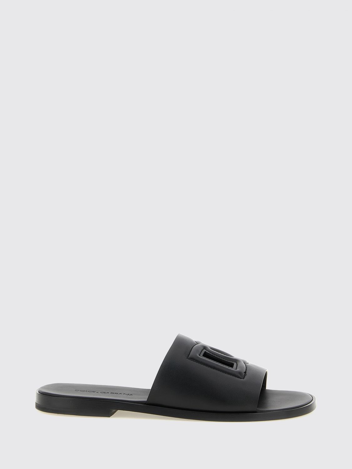 DOLCE & GABBANA Pantoletten aus Kalbsleder mit ausgeschnittenem DG-Monogramm