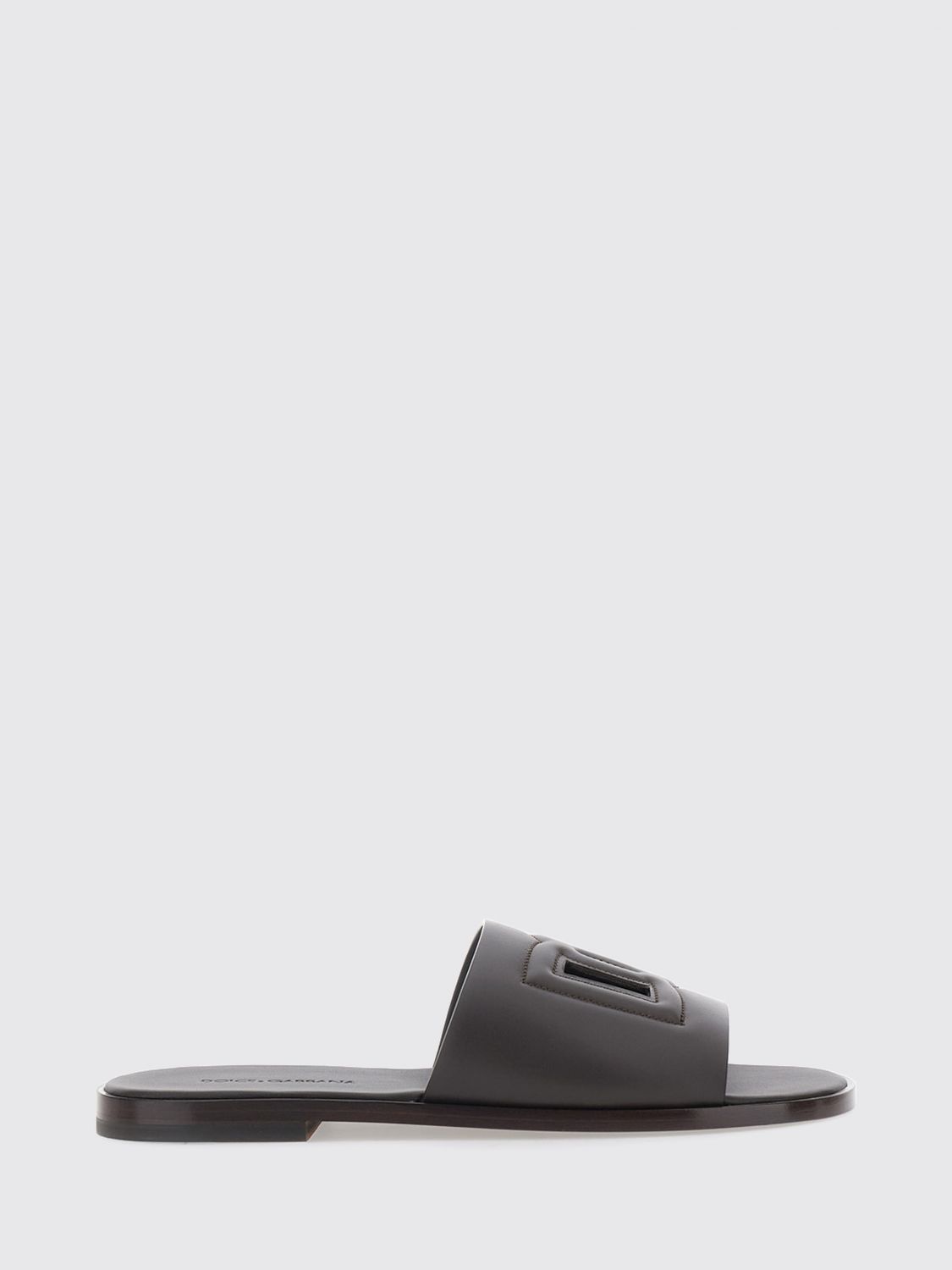 DOLCE & GABBANA Pantoletten aus Kalbsleder mit ausgeschnittenem DG-Monogramm