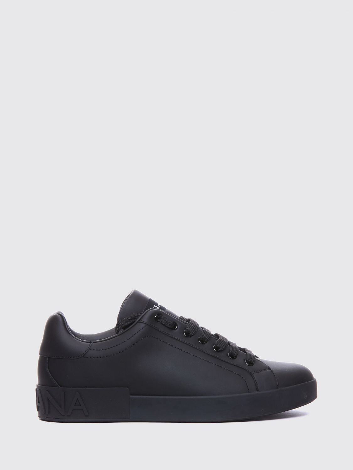 DOLCE & GABBANA Portofino Sneaker von aus glattem Kalbsleder mit Logo