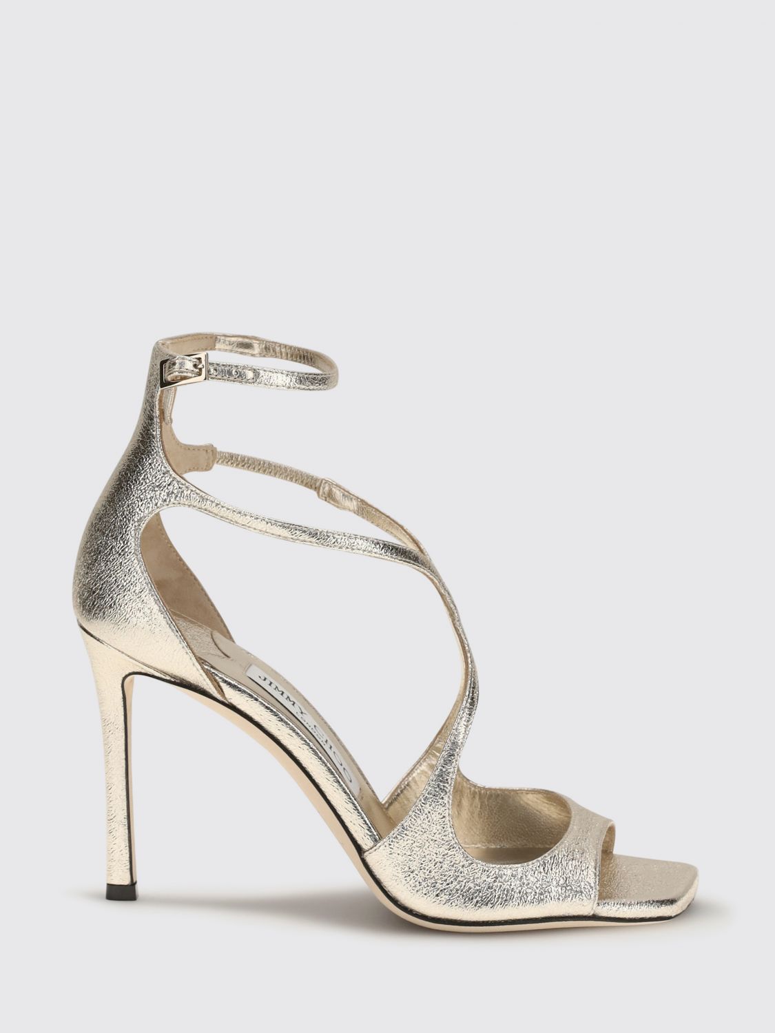 JIMMY CHOO Heeled Sandal Woman color Platinum