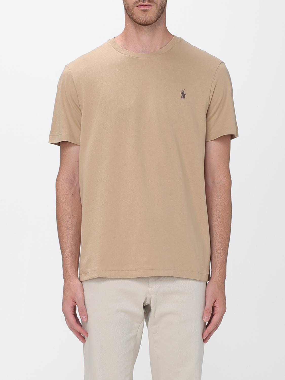POLO RALPH LAUREN Slim Fit Cotton T-shirt with Embroidered Logo and Crew Neck