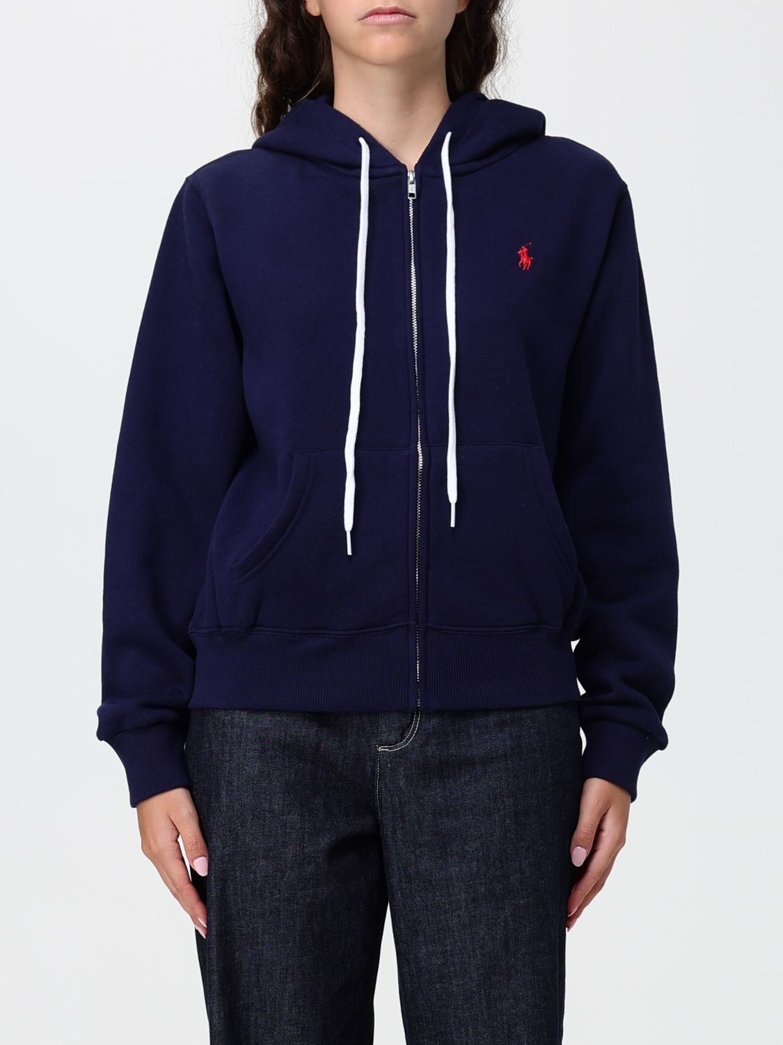 POLO RALPH LAUREN Cotton-Blend Zip-Up Hoodie with Embroidered Logo