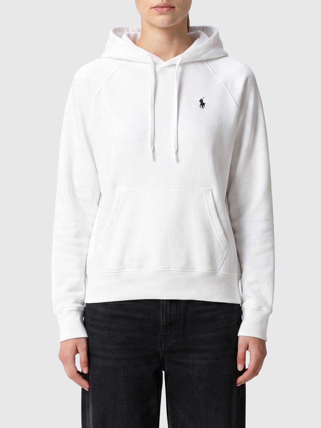 POLO RALPH LAUREN Felpa relaxed fit in misto cotone con cappuccio e logo