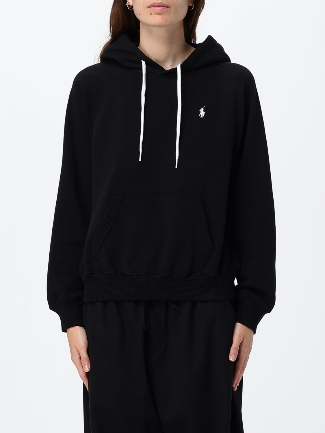 POLO RALPH LAUREN Felpa relaxed fit in misto cotone con cappuccio e logo