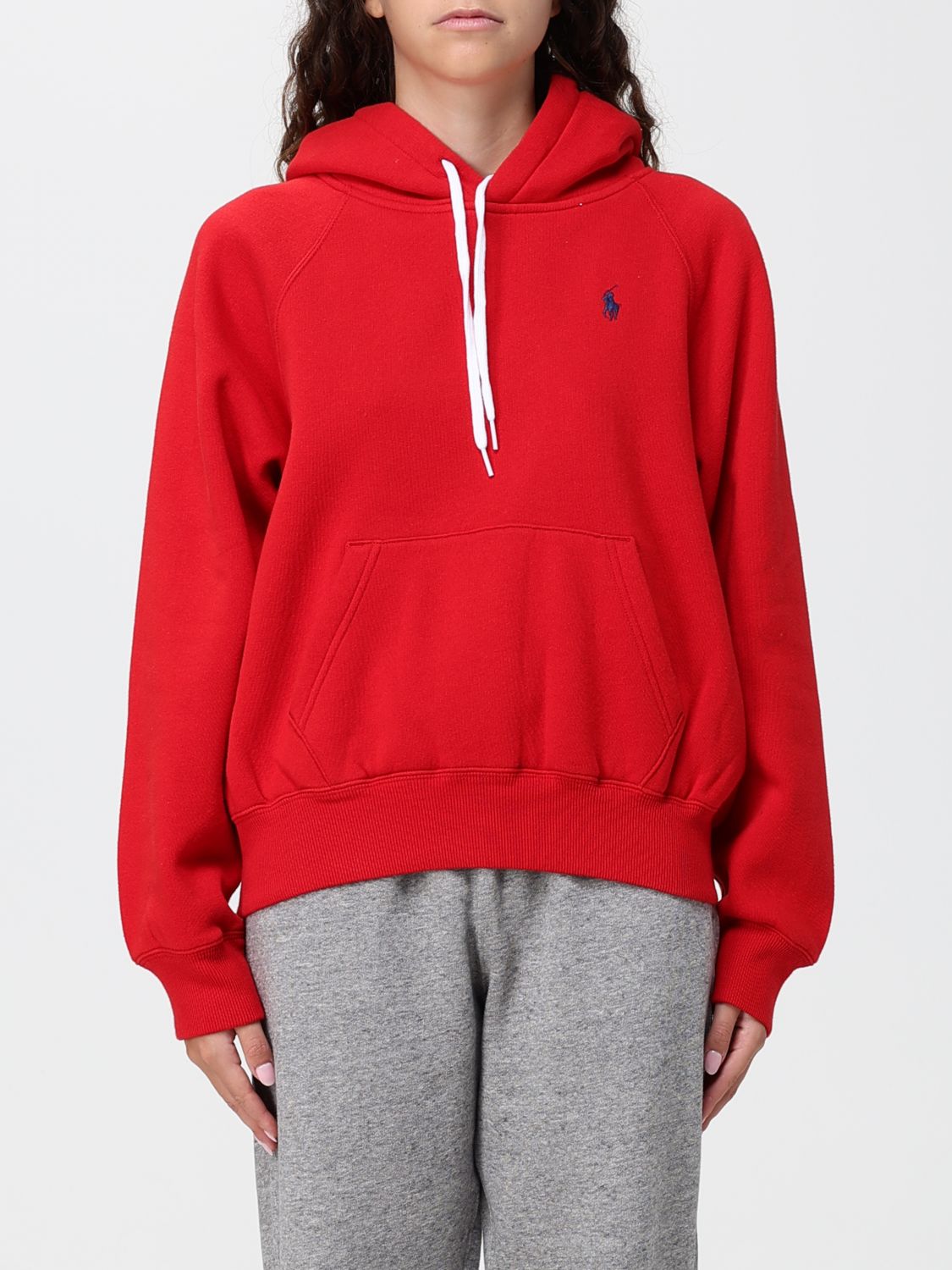 POLO RALPH LAUREN Relaxed Fit Cotton Blend Hoodie with Logo