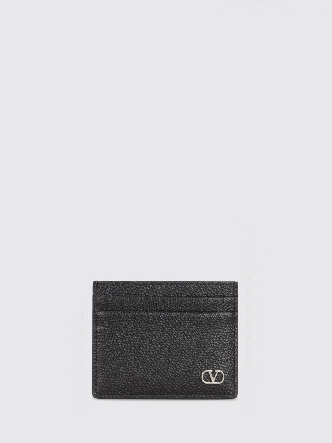 Valentino Garavani VLogo Signature Calf Leather Flat Card Holder · OS