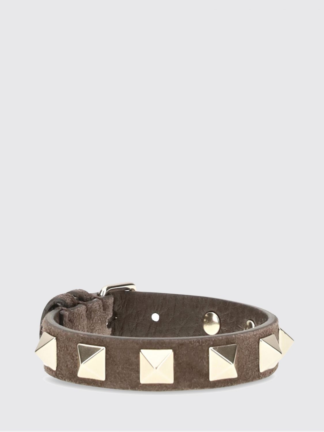 VALENTINO GARAVANI Rockstud Suede Leather Bracelet with Studs