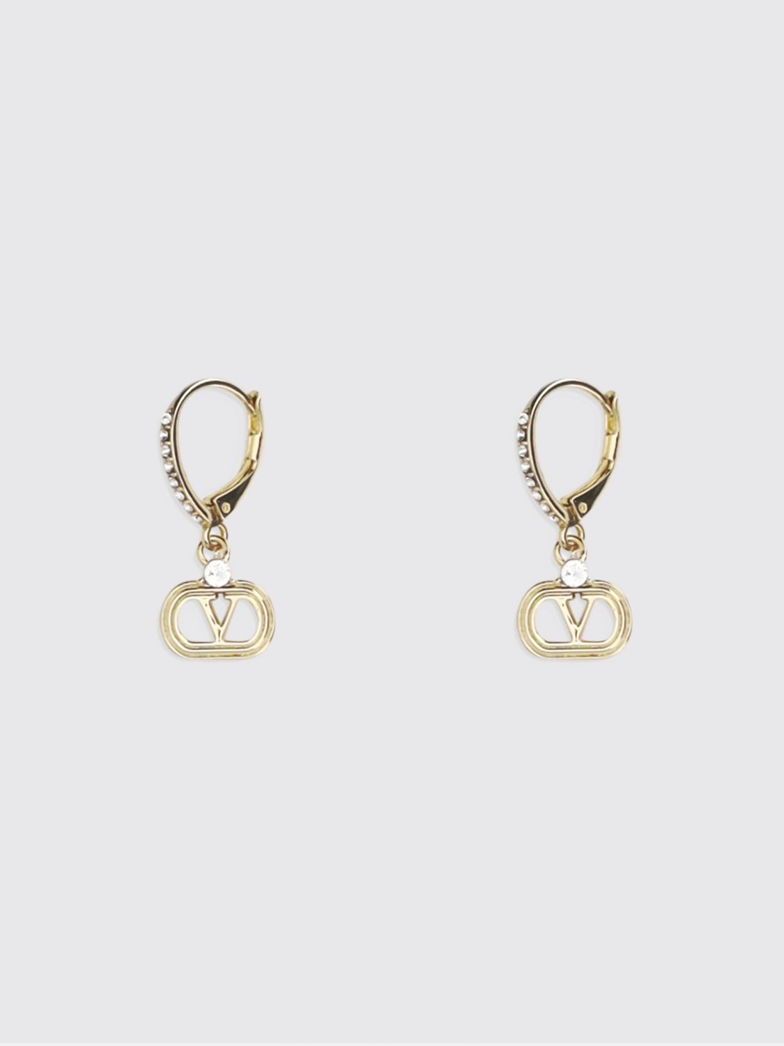 VALENTINO GARAVANI VLogo Signature Hängeohrringe aus Messing mit Strass