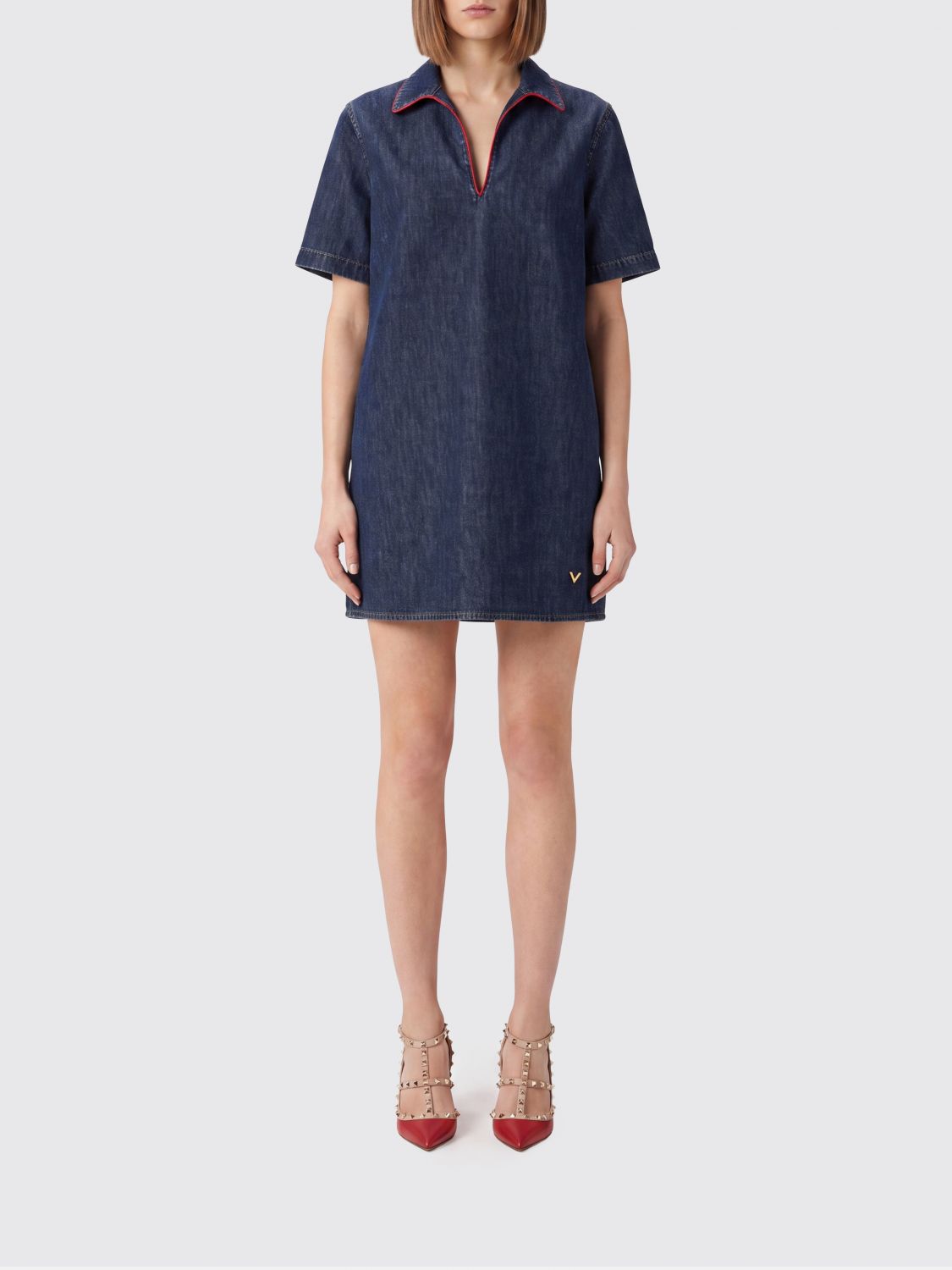 VALENTINO GARAVANI Dress Woman color Denim