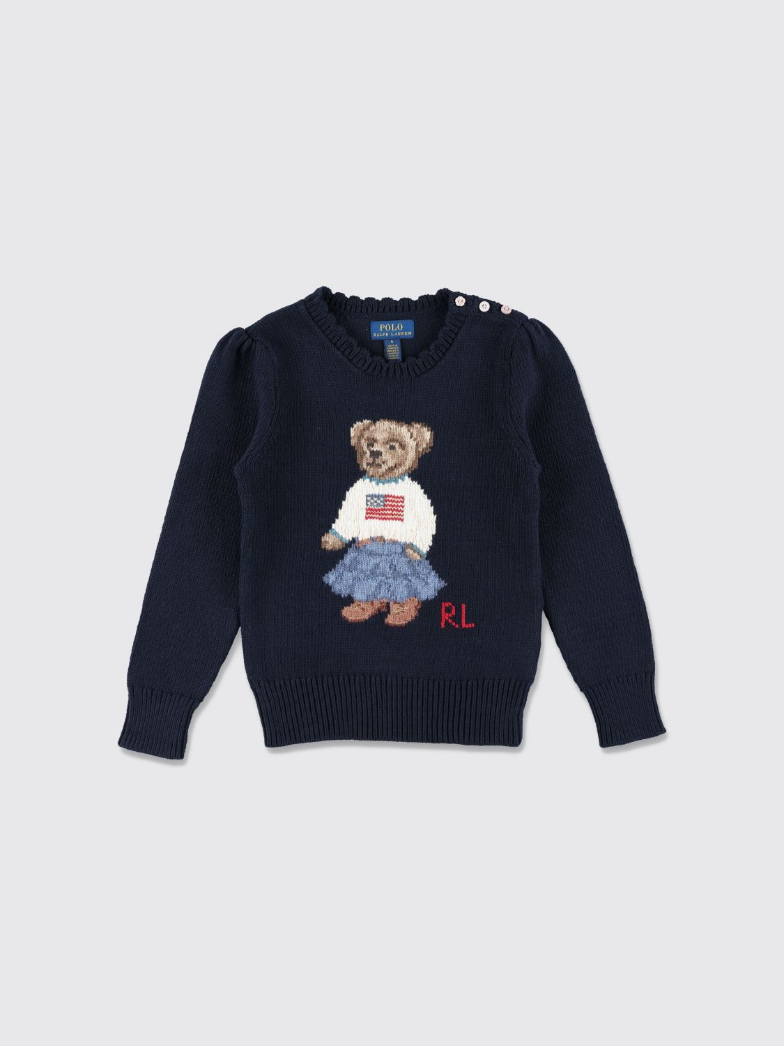 POLO RALPH LAUREN Baumwollpullover für Jungen mit Teddybär-Print