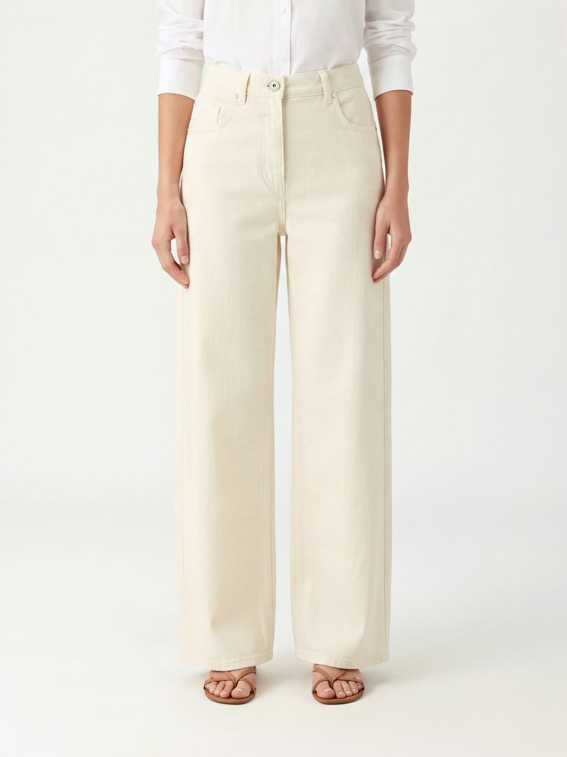 BRUNELLO CUCINELLI Jeans Woman color White