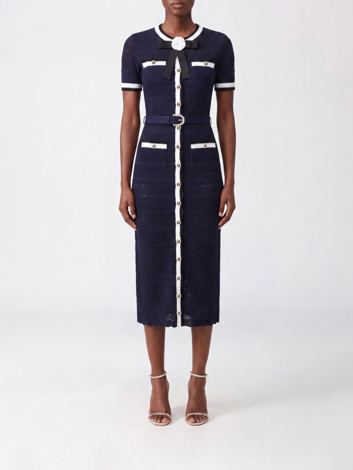 SELF-PORTRAIT Dress Woman color Blue