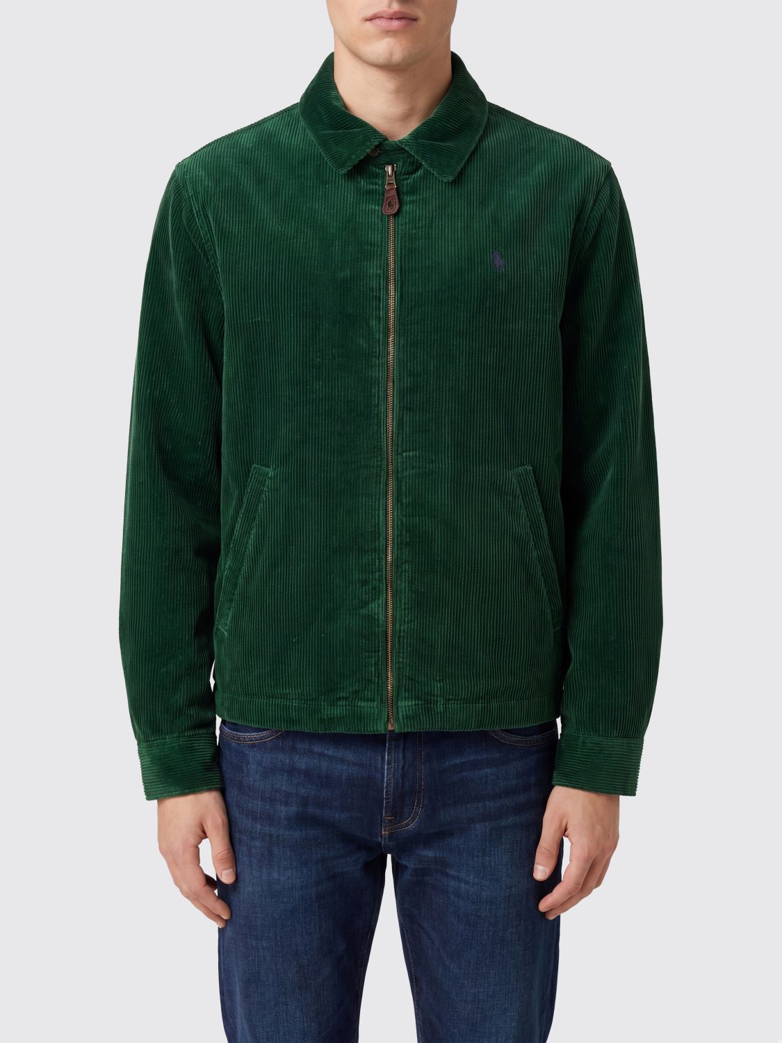 POLO RALPH LAUREN Wynton Velvet Shirt Jacket with Embroidered Logo