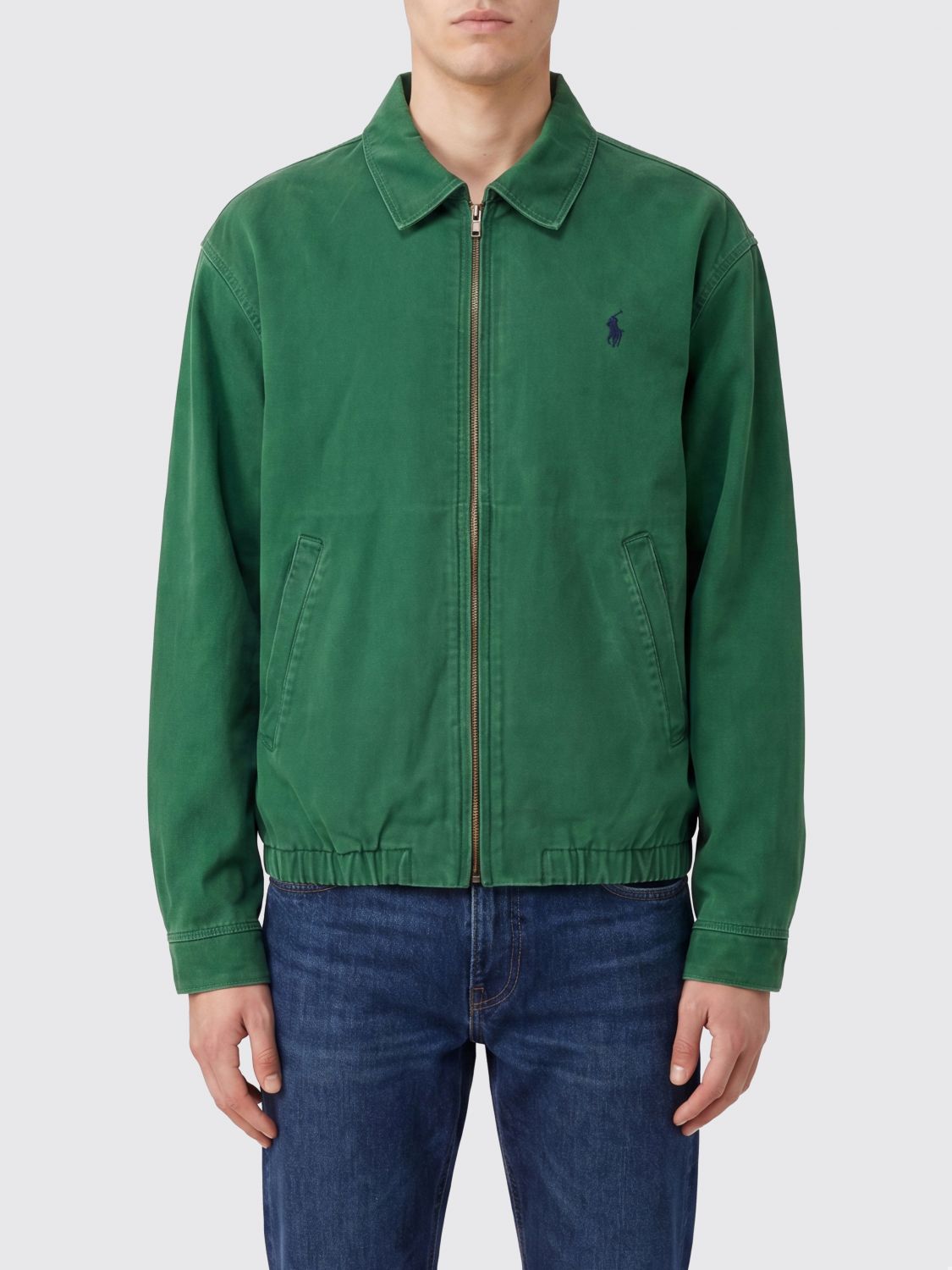 POLO RALPH LAUREN Harrington Relaxed Fit Cotton Jacket with Embroidered Logo
