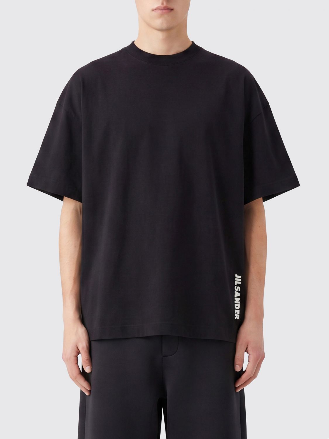 JIL SANDER Relaxed Fit Cotton T-Shirt with Contrasting Logo