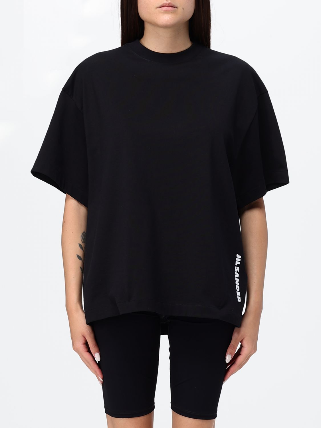 JIL SANDER T-shirt in cotone con vestibilità relaxed e spalle cadute