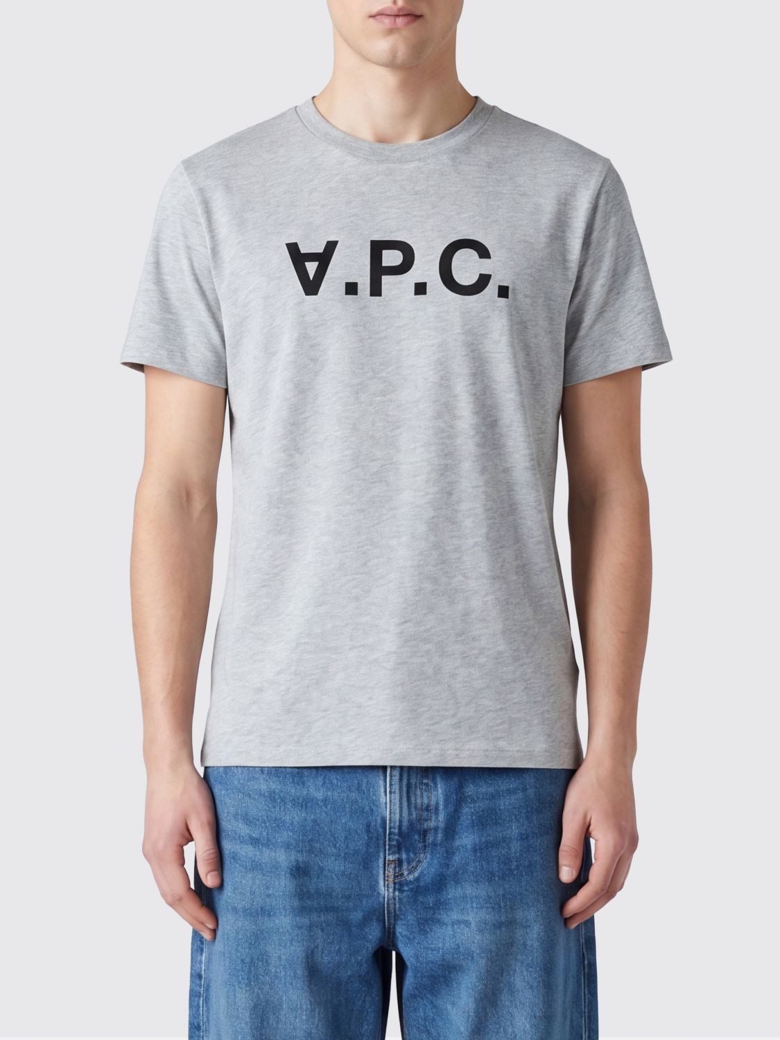 A. P.C. Slim Fit Cotton T-Shirt with Contrasting Logo　A.P.C.コントラストロゴ付きスリムフィットコットンTシャツ A.