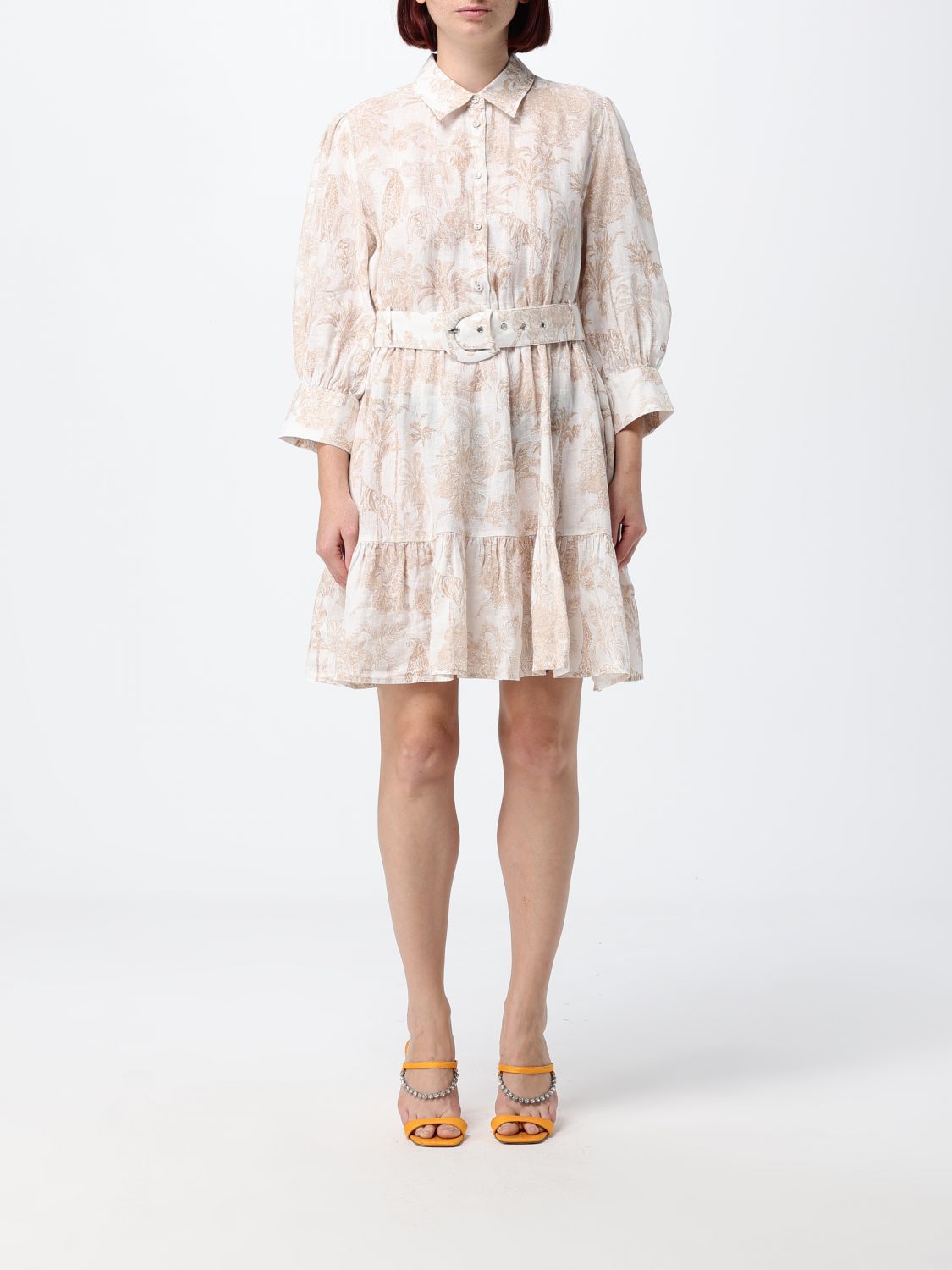 MC2 SAINT BARTH Minikleid aus Baumwolle mit tropischem Print